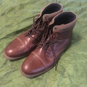Lace up boots leather
